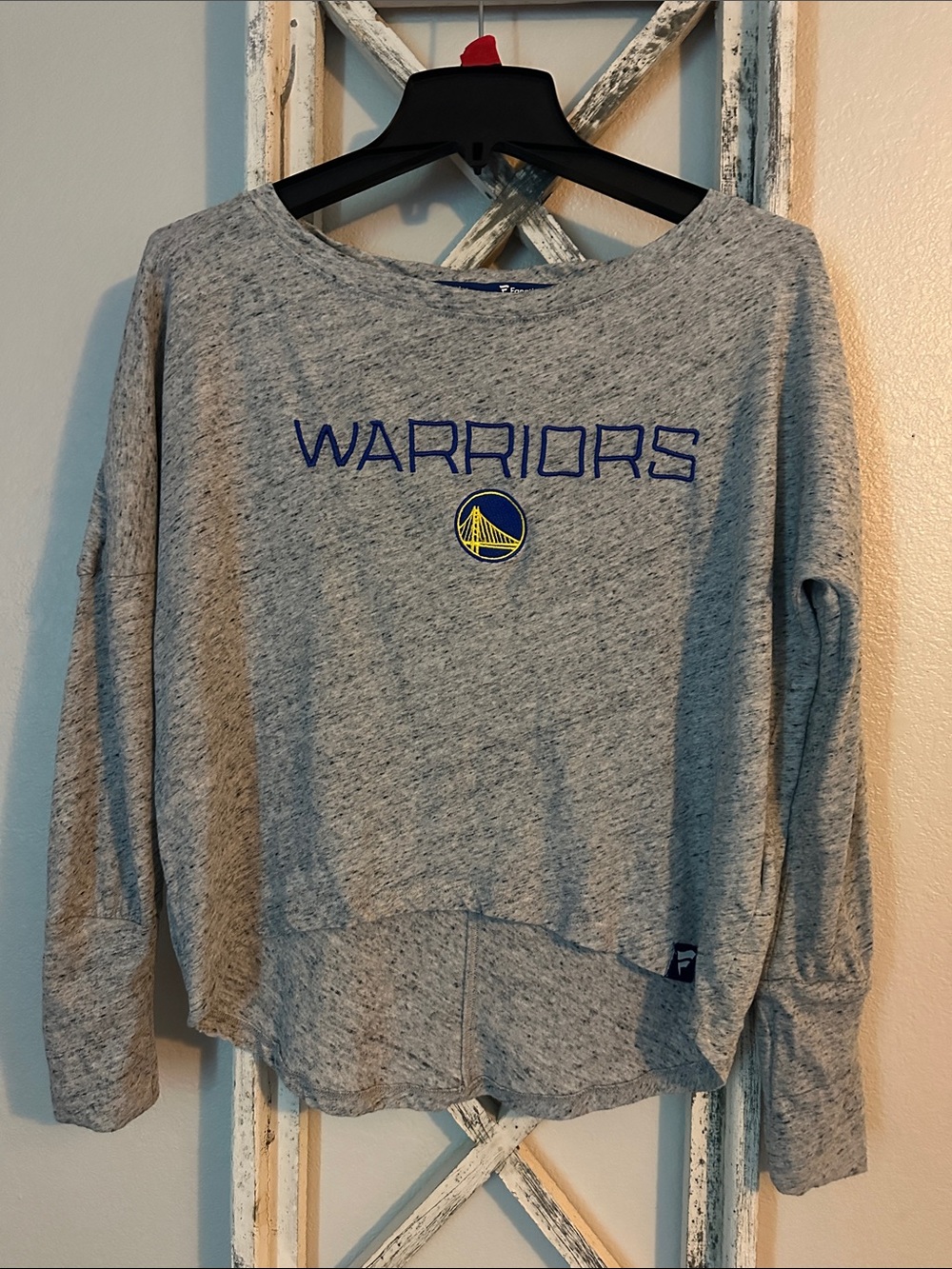 Fanatics Gray Warriors boatneck long sleeve